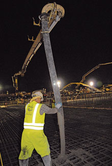 Pumped Mat Slabs Replace Multiple Piers For Fast Track Solar Panel Plant